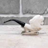 Meerschaum Small Panther Bent Fishtail Pipe (MEER354)