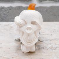 Meerschaum Large Skull Snake Eye Bent Fishtail Pipe (MEER355)