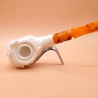 Meerschaum Large Bacchus Bent Fishtail Pipe (MEER361)