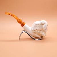 Meerschaum Large Bacchus Bent Fishtail Pipe (MEER361)