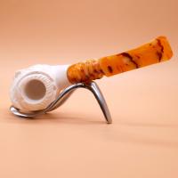 Meerschaum Medium Zeus Bent Fishtail Pipe (MEER365)