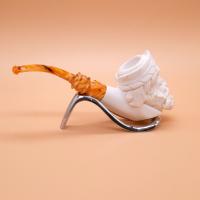 Meerschaum Medium Zeus Bent Fishtail Pipe (MEER365)
