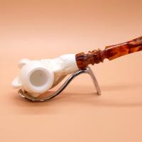 Meerschaum Medium Claw Bent Fishtail Pipe (MEER368)