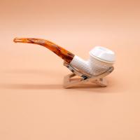 Meerschaum Small Smooth Bent Fishtail Pipe (MEER376)