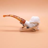 Meerschaum Small Sherlock Holmes Bent Fishtail Pipe (MEER381)