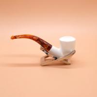Meerschaum Small Smooth Bent Fishtail Pipe (MEER386)