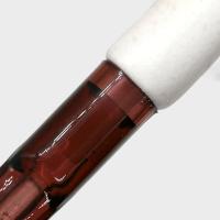 Meerschaum Small Panel Apple Web Bent Fishtail Brown Stem Pipe (MEER402)