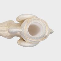 Meerschaum Large Dragon Claw and Rose Bent Fishtail Pipe (MEER404)