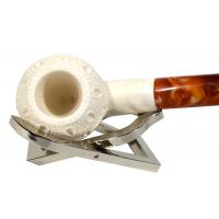 Meerschaum Standard Apple Lattice Bent Fishtail Pipe (MEER64)