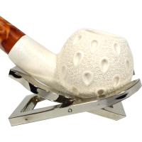 Meerschaum Standard Apple Lattice Bent Fishtail Pipe (MEER64)