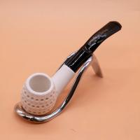 Meerschaum Mini Lattice Bent Fishtail Pipe (MEER70)