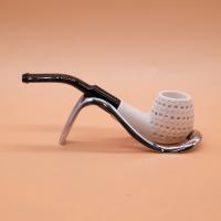 Meerschaum Mini Lattice Bent Fishtail Pipe (MEER70)