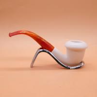 Meerschaum Standard Calabash Smooth Bent Fishtail Pipe (MEER71)