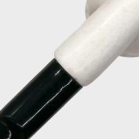 Meerschaum Small Panel Apple Web Bent Fishtail Black Stem Pipe (MEER76)