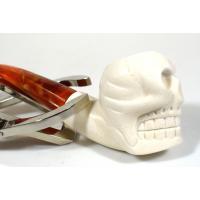 Meerschaum Standard Skull Bent Fishtail Pipe (MEER81)