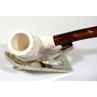 Meerschaum Small Floral Bent Fishtail Pipe (MEER78)