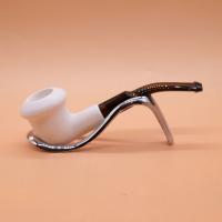 Meerschaum Mini Calabash Bent Fishtail Pipe (MEER79)