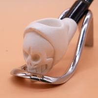 Meerschaum Mini Grim Reaper Bent Fishtail Pipe (MEER80)