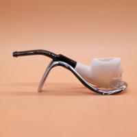 Meerschaum Mini Grim Reaper Bent Fishtail Pipe (MEER80)