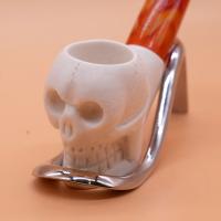 Meerschaum Standard Skull Bent Fishtail Pipe (MEER81)