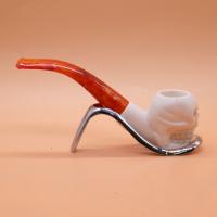 Meerschaum Standard Skull Bent Fishtail Pipe (MEER81)