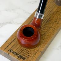 Molina Longus Terracotta Bent 9mm Filter Fishtail Churchwarden Pipe (ML42)