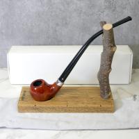 Molina Longus Terracotta Bent 9mm Filter Fishtail Churchwarden Pipe (ML42)