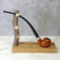 Molina Longus Light Bent 9mm Filter Fishtail Churchwarden Pipe (ML43)