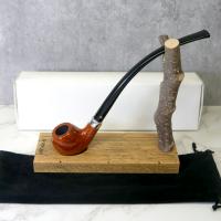 Molina Longus Light Bent 9mm Filter Fishtail Churchwarden Pipe (ML43)