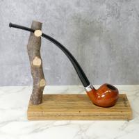 Molina Longus Light Bent 9mm Filter Fishtail Churchwarden Pipe (ML44 )