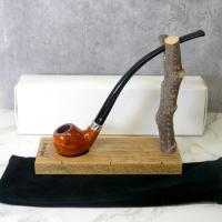 Molina Longus Light Bent 9mm Filter Fishtail Churchwarden Pipe (ML44 )