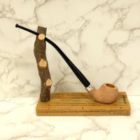 Molina Longus Natural 9mm Filter Fishtail Churchwarden Pipe (ML48)
