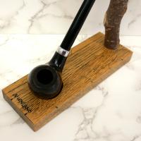Molina Bent Grey 9mm Filter Fishtail Churchwarden Pipe (ML49)