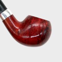 Molina Longus Terracotta Bent 9mm Filter Fishtail Churchwarden Pipe (ML54)
