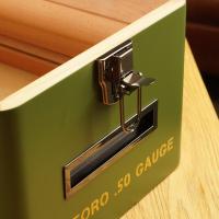 Klaro Military Glass Top Cigar Humidor - 100 Cigar Capacity