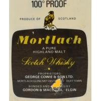 Mortlach 100 Proof Bottled 1970s Gordon & MacPhail Whisky Miniature - 57% 5cl