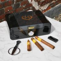 Myon Humidor Black & Carbon 25 Cigar Capacity with Front Dial