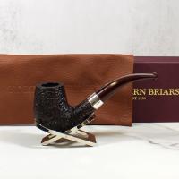 Northern Briars Bruyere Premier G4 Bent Billiard Banded 9mm Fishtail Pipe (NB128)