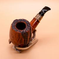 P Jeppesen Boutique gr 3 Smooth 9mm Bent Malachite Fishtail Pipe (NEER230)