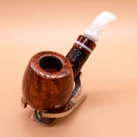 P Jeppesen IDA Handmade gr 3 Smooth Bent 9mm Filter Fishtail Pipe (NEER269)