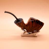 P Jeppesen IDA Handmade gr 4 Smooth Bent 9mm Fishtail Pipe (NEER276)