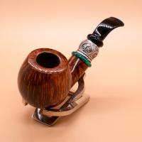 P Jeppesen Boutique gr 6 Smooth Bent Silver Fishtail Pipe (NEER290)