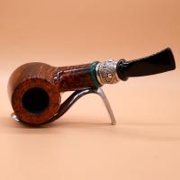 P Jeppesen Boutique gr 4 Smooth Bent Silver 9mm Filter Fishtail Pipe (NEER351)