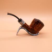 P Jeppesen Boutique gr 4 Smooth Bent Silver 9mm Fishtail Pipe (NEER353)
