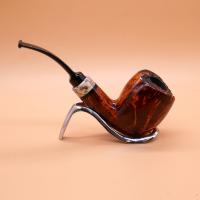 P Jeppesen IDA Handmade gr 3 Smooth Bent 9mm Filter Fishtail Pipe (NEER362)