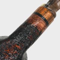 P Jeppesen IDA Handmade gr 4 Rustic Bent 9mm Filter Fishtail Pipe (NEER419)