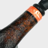 P Jeppesen IDA Handmade gr 3 Rusticated Bent 9mm Filter Fishtail Pipe (NEER430)