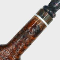 P Jeppesen IDA Handmade gr 3 Rusticated Straight 9mm Filter Fishtail Pipe (NEER432)
