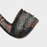 P Jeppesen IDA Handmade gr 3 Rusticated Bent 9mm Filter Fishtail Pipe (NEER433)