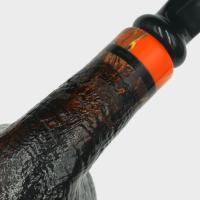 P Jeppesen IDA Handmade gr 3 Rusticated Bent 9mm Filter Fishtail Pipe (NEER433)